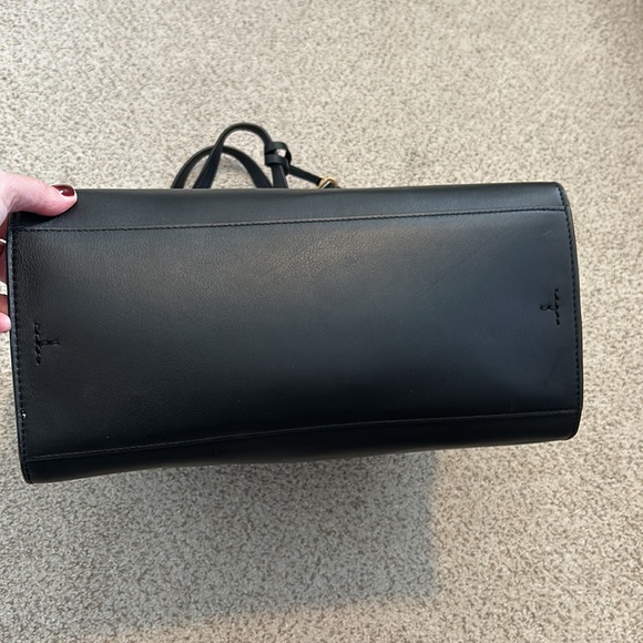 Tory Burch “Brooke” Suede and Smooth Leather Tote in Black - Picture 7 of 16